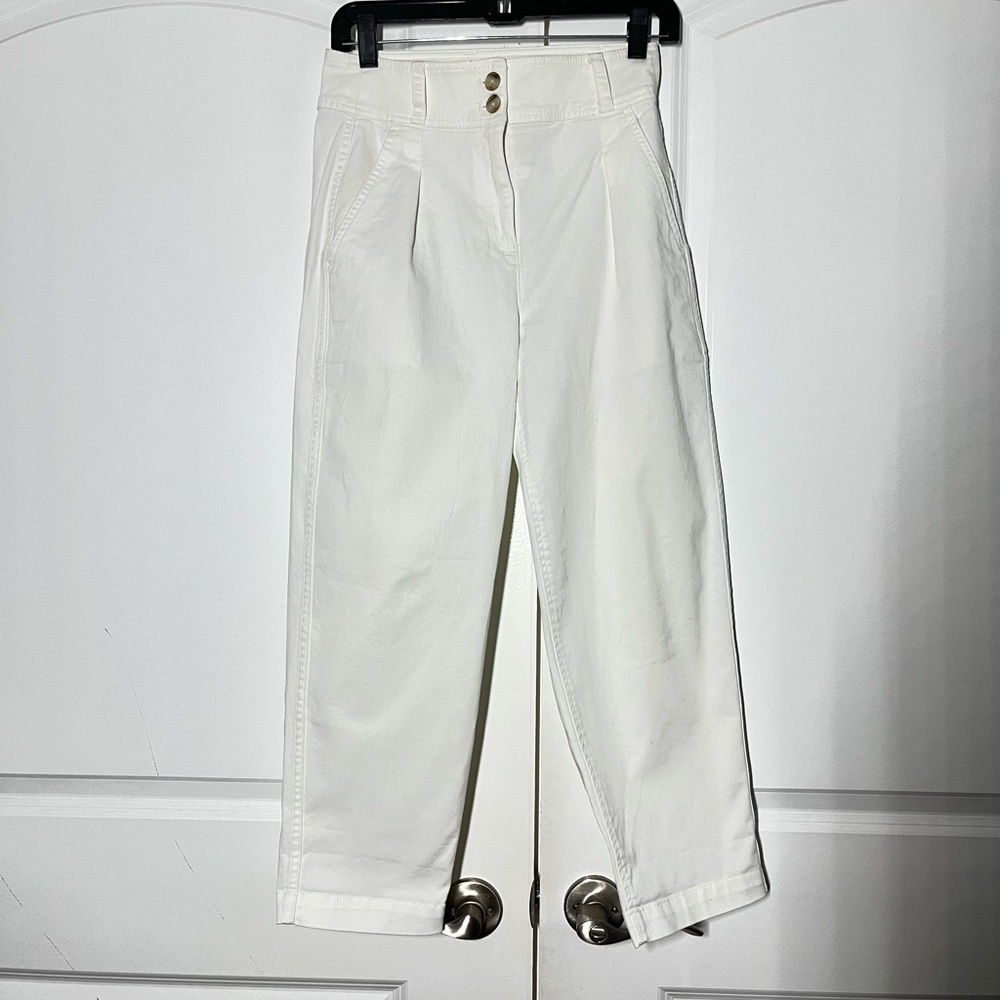 J Crew Pleated pant in garment-dyed chino size 00 NWT - Picture 5 of 9